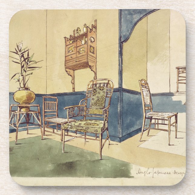 Posavasos Los muebles Anglo del estilo japonés diseñan por (Frente)