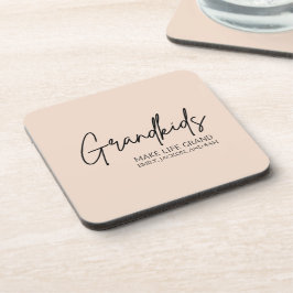 Posavasos Los nietos manuscritos hacen la vida grandiosa