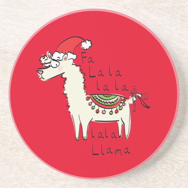 Posavasos Los niños de los Navidades de Llama son graciosos (Frente)