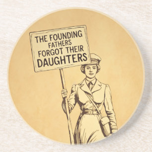 Posavasos Los Padres Fundadores Suffragette Protestan contra