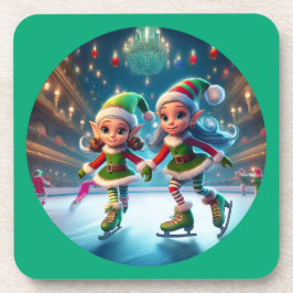 Posavasos Los pequeños ayudantes de Santa Ana patinan en el 