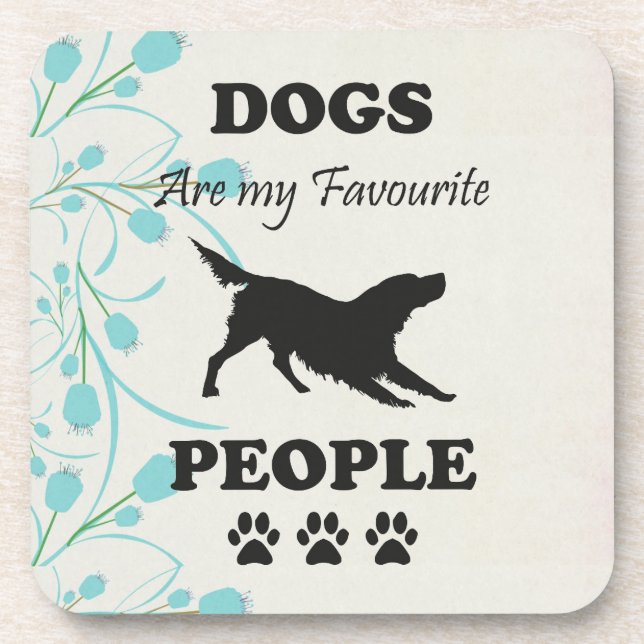 Posavasos Los Perros Son Mi Gente Favorita Bebida De Cocina (Frente)
