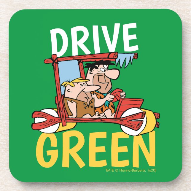 Posavasos Los Picapiedra | Fred y Barney - Drive Green (Frente)