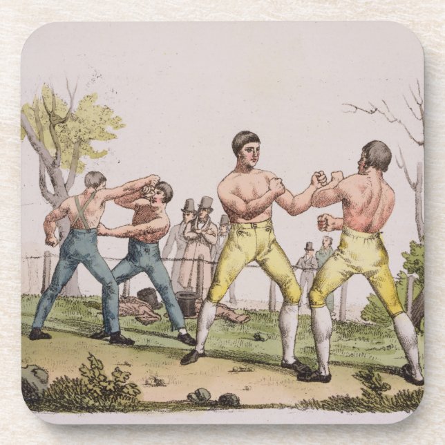 Posavasos Los Pugilists, platean 31 'de la historia del (Frente)