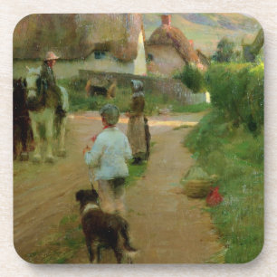 Posavasos Los rezagados, 1888 (aceite en lona)