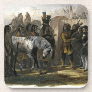 Posavasos Los viajeros que encuentran con a los indios de