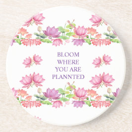 Posavasos Loto Floral de Acuarela Rosa Elegante