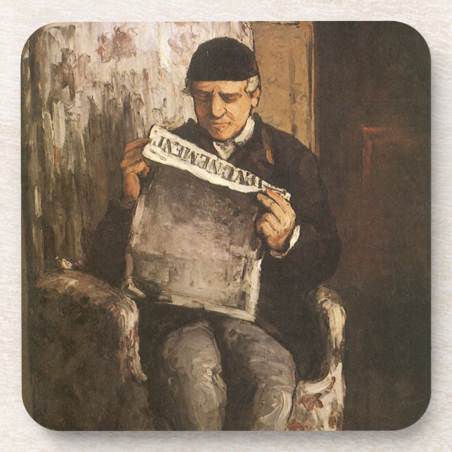 Posavasos Louis Auguste Cezanne Padre Del Artista Leyendo (Frente)