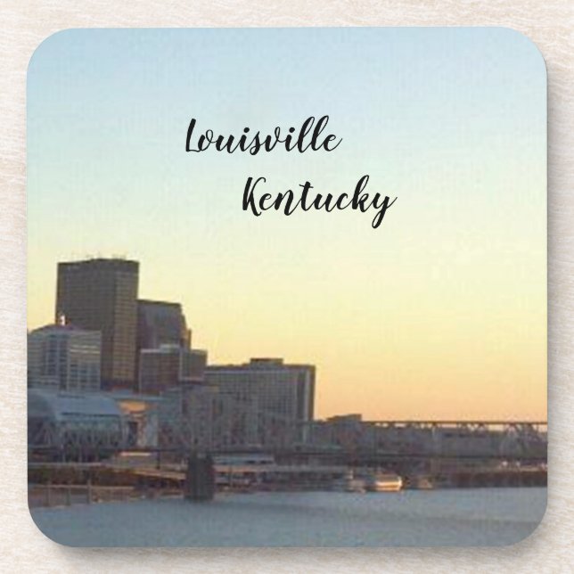 POSAVASOS "LOUISVILLE, KENTUCKY SKYLINE" BEVERAGE COASTER (Frente)