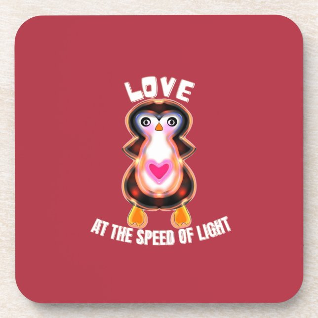 Posavasos Love at the Speed of Light Penguin Gift (Frente)