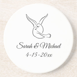 Posavasos Love Birds Sandstone Coaster