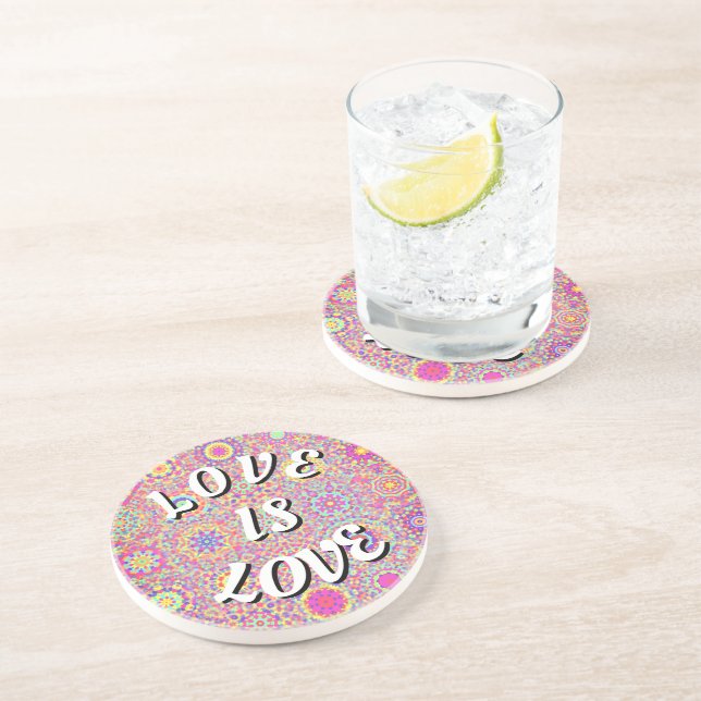 Posavasos Love Is Love Pride Montaña Rusa (Lado)