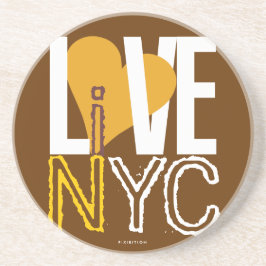 Posavasos Love NYC Live In NYC Coaster Brown 6