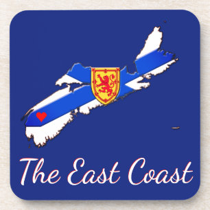 Posavasos Love The East Coast Nueva Escocia conjunto de gall