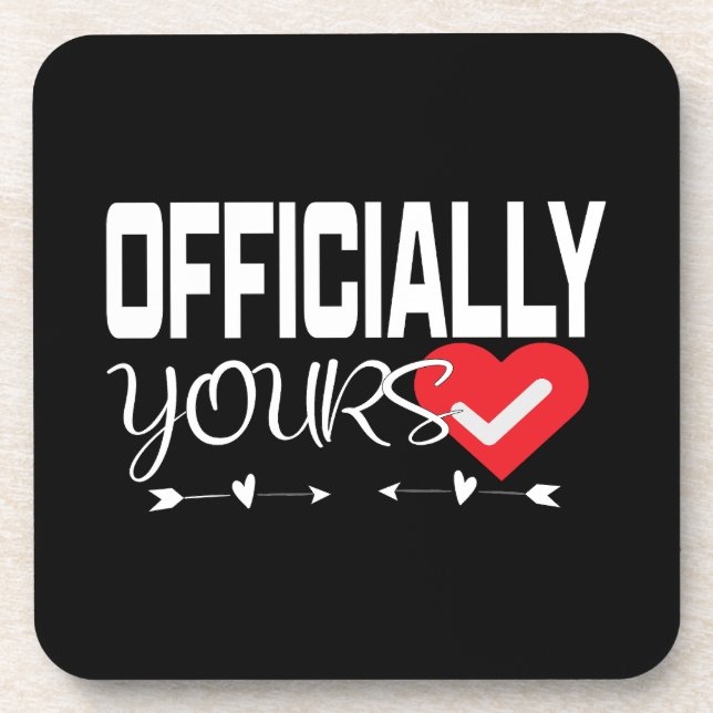 Posavasos Love Verified Heart Checkmar (Frente)