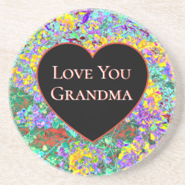 Posavasos  "Love You Grandma" Sandstone Coaster