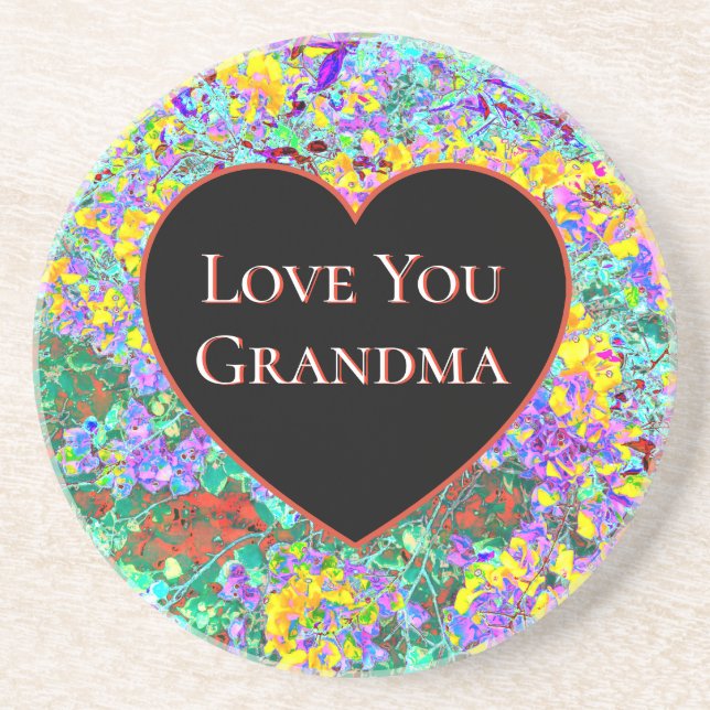 Posavasos  "Love You Grandma" Sandstone Coaster (Frente)