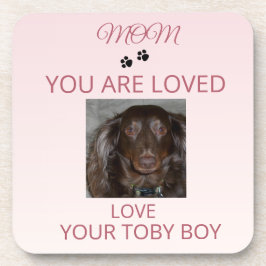 Posavasos Loved Mom Pet Photo Keepsake