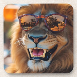 Posavasos Löwe mit Sonnenbrille