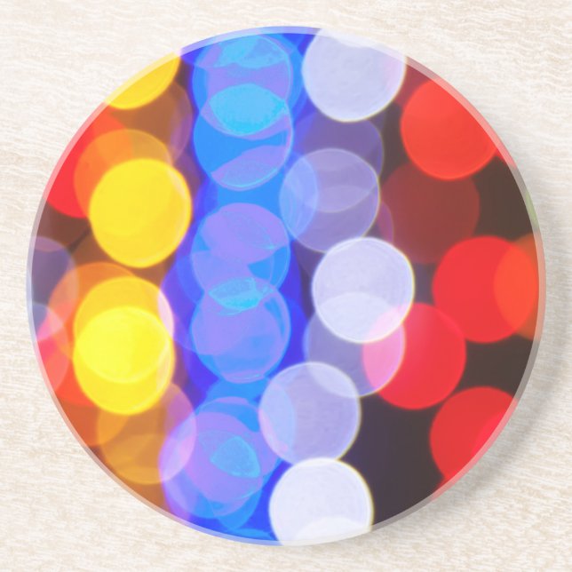 Posavasos Luces borrosas coloridas (Frente)