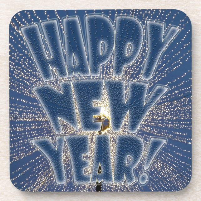 Posavasos Luces de Año Nuevo (Frente)