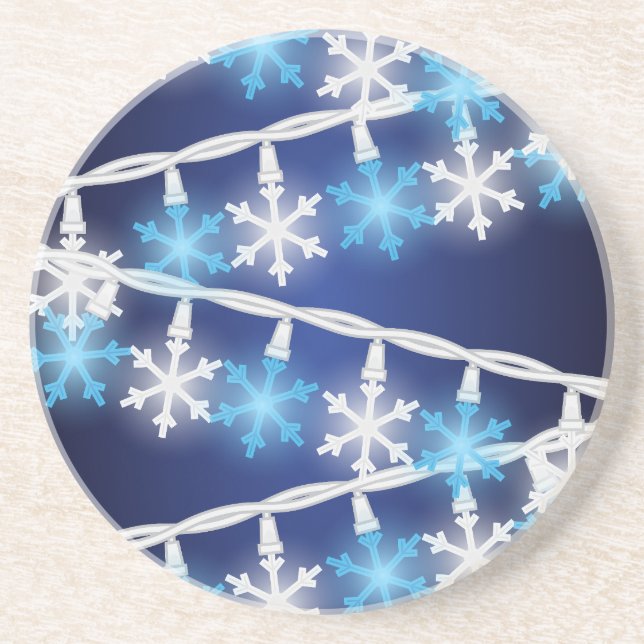 Posavasos Luces de Copo de Nieve (Frente)