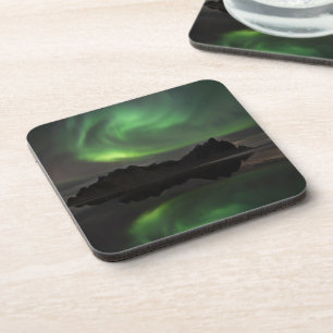 Posavasos Luces del Norte Playa Vestrahorn Hofn, Islandia