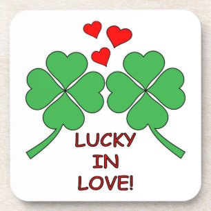 Posavasos Lucky In Love Hearts Clover