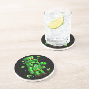 Posavasos Lucky Leprechaun Divertido Videojuego del Día de S