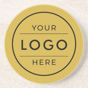 Posavasos Lujo Personalizado Logo Empresarial Branded Oro