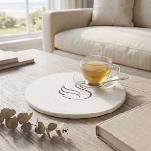 Posavasos Lujo Silencioso Minimalista Cisne Redondo Costa de