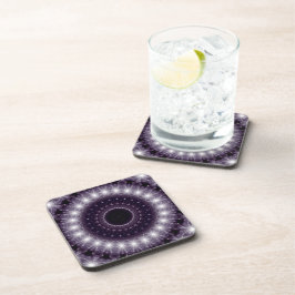 Posavasos Luminosa encaje redondo negro y blanco