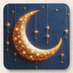 Posavasos Luna creciente iluminada hermosamente