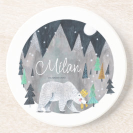 Posavasos Luna de invierno de oso