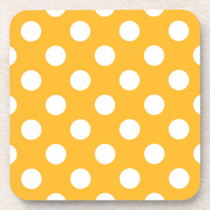 Posavasos Lunares blancos sobre amarillo