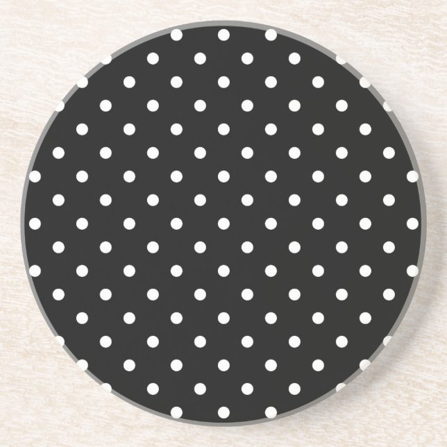 Posavasos Lunares blancos y negros (Frente)