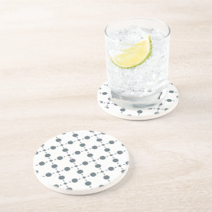 Posavasos Lunares grises, Patrón de lunares, Lunares, puntea