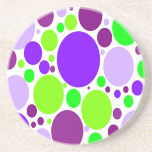 Posavasos Lunares Purpura y Verde