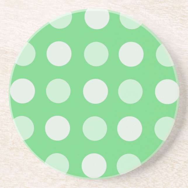 Posavasos Lunares verdes y blancos (Frente)