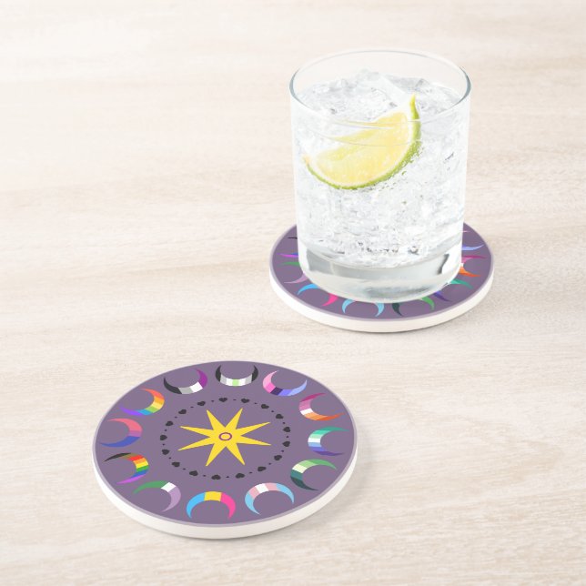 Posavasos Lunas Orgullo Crescent Queer (Lado)