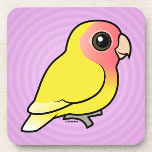 Posavasos Lutino Melocotón-hizo frente al Lovebird