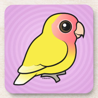 Posavasos Lutino Melocotón-hizo frente al Lovebird