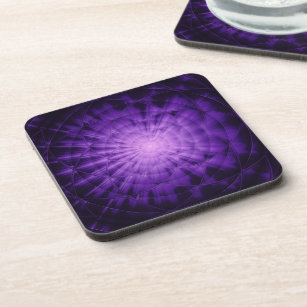 Posavasos Luz 3D de estrella, tela de lavado violeta de cort