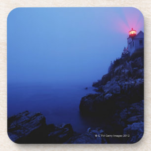 Posavasos Luz baja de la cabeza del puerto, isla desierta