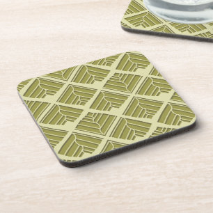 Posavasos Luz de la cremallera del patrón de la hoja cuadrad