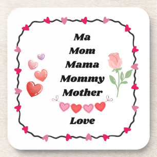 Posavasos Ma, Mamá, Mama, Mami, Amor de madre en un