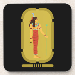 Posavasos Maat On Gold Cartouche