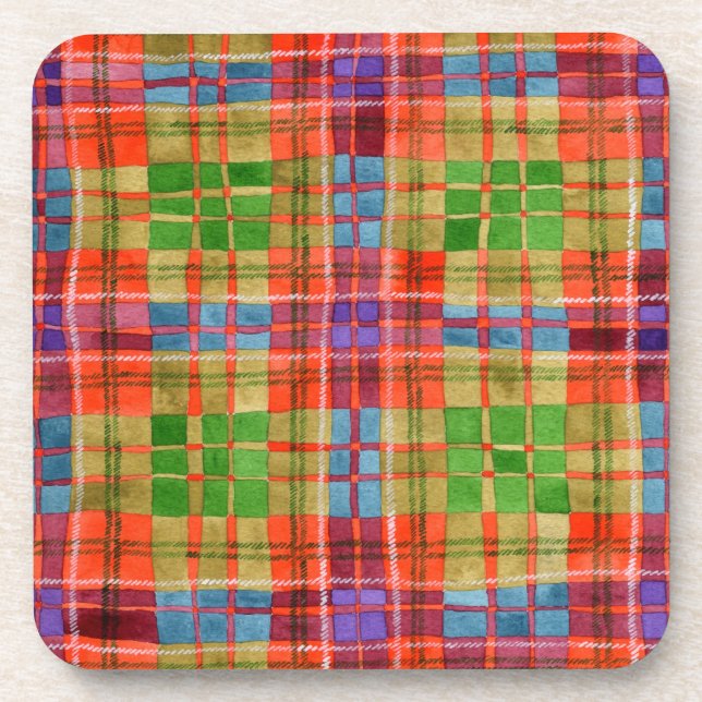 Posavasos MAC RAE TARTAN Duros Ataques Plásticos (Frente)