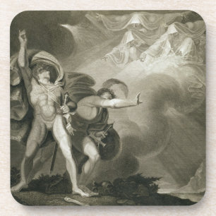 Posavasos Macbeth, Banquo y las tres brujas en el brezo