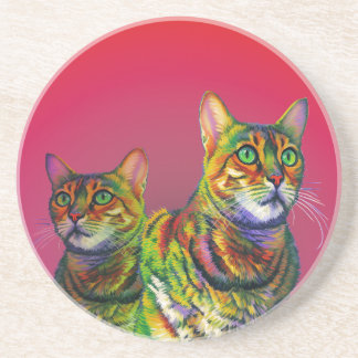 Posavasos Macchi Cats Sandstone Coaster